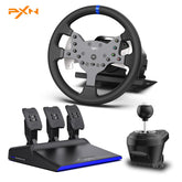 PXN V99 Gaming Racing Wheel, Driving Force Feedback Steering Wheel with Pedals and Shifter - CompuMe